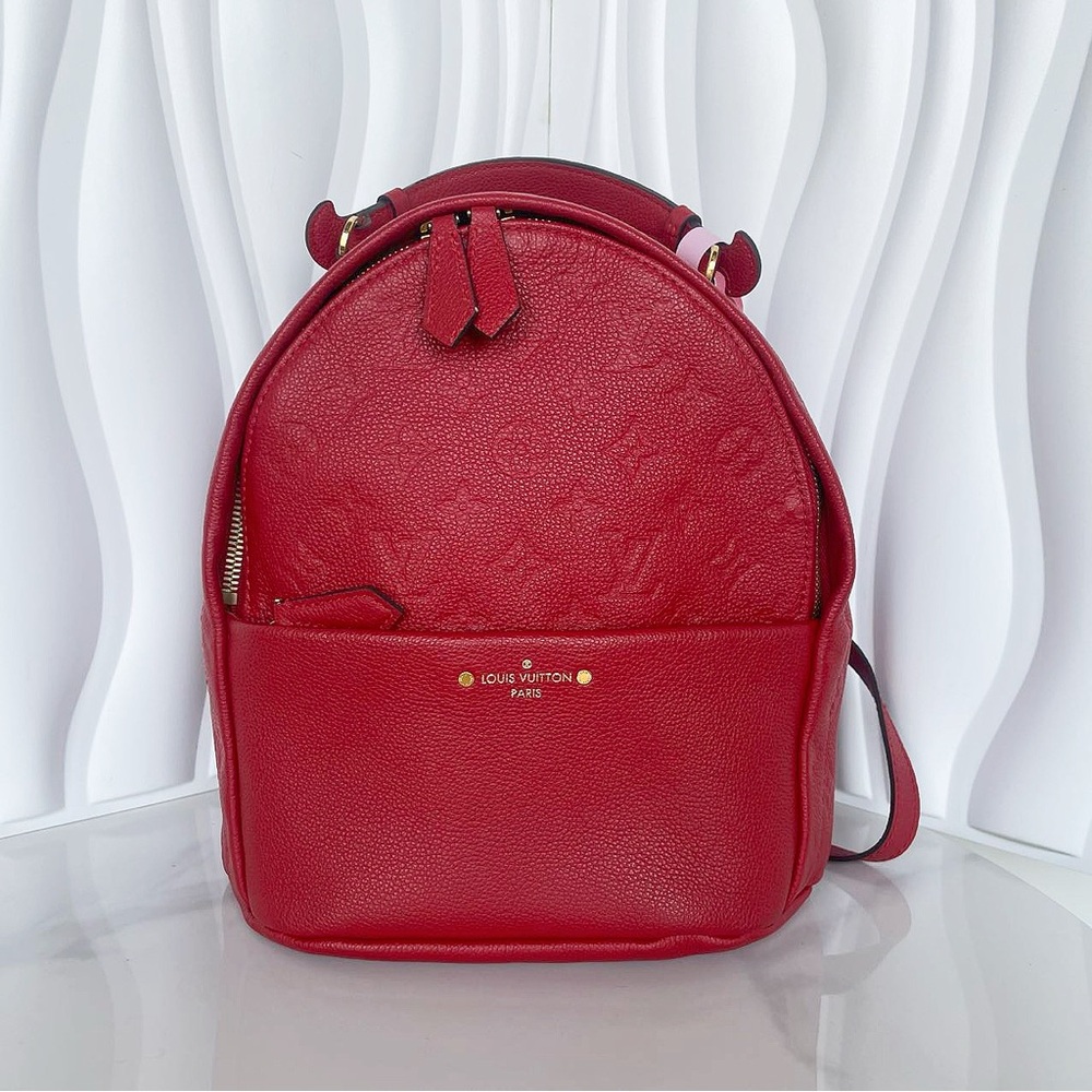 Louis Vuitton Red Empreinte Leather Backpack